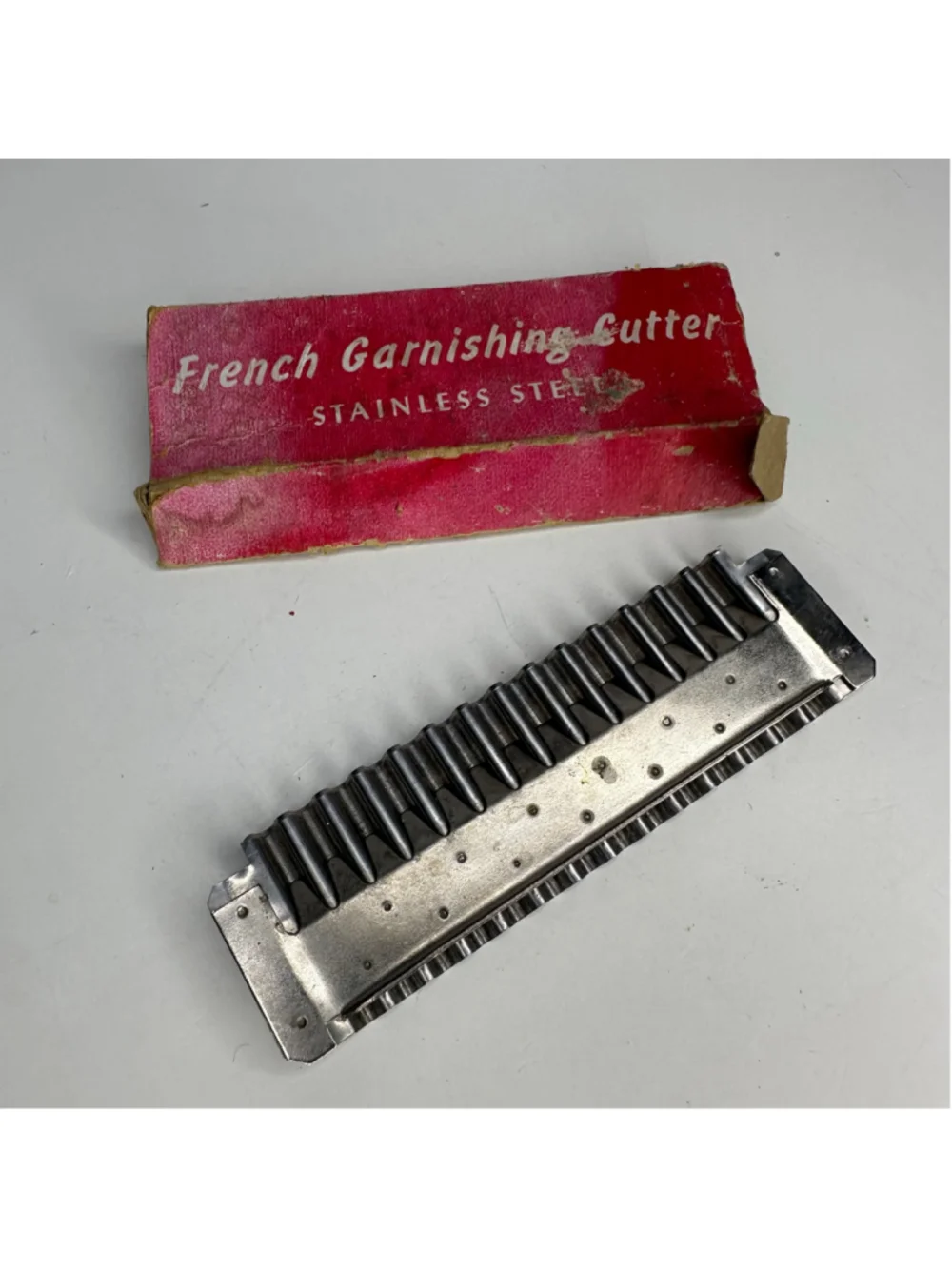 Vintage MCM Stainless Steel French Garnishing Cutter Kitchen Gadget w Box